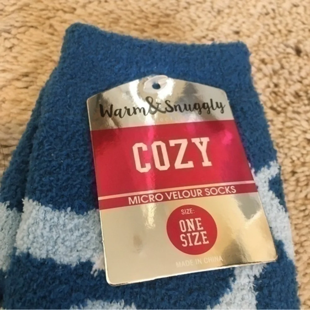 Warm and cozy micro velour socks